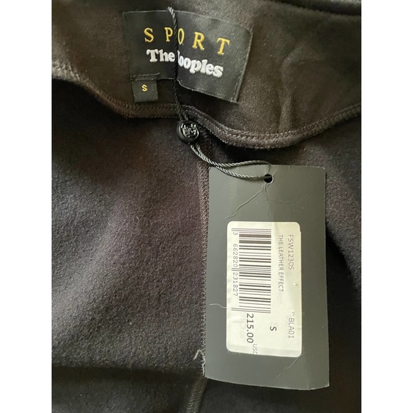 NWT The Kooples Sport Womens Full Zip Leather Jacket Long Sleeve Size S Black - Picture 5 of 7